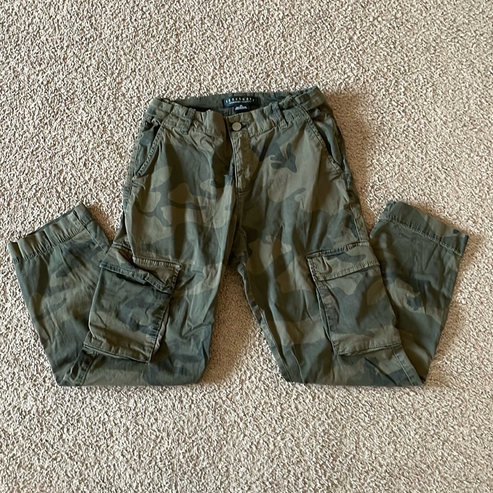 Sanctuary Standard Surplus Womens Camo Cargo Pants Size 25